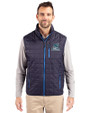 Citadel Bulldogs Vintage Cutter & Buck Rainier PrimaLoft® Mens Eco Insulated Full Zip Puffer Vest Dark Navy Front