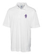 Kansas State Wildcats Wabash Vintage Cutter & Buck CB Drytec Genre Textured Solid Mens Big and Tall Polo White Mannequin