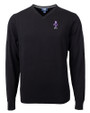 Kansas State Wildcats Wabash Vintage Cutter & Buck Lakemont Tri-Blend Mens Big and Tall V-Neck Pullover Sweater Black Mannequin