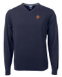 Syracuse Orange College Vault Cutter & Buck Lakemont Tri-Blend Mens Big and Tall V-Neck Pullover Sweater Liberty Navy Mannequin