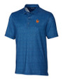 Syracuse Orange College Vault Cutter & Buck Pike Micro Floral Print Stretch Mens Polo Indigo Mannequin