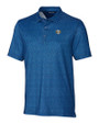 North Carolina Tar Heels College Vault Cutter & Buck Pike Micro Floral Print Stretch Mens Polo Indigo Mannequin