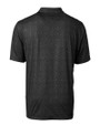 SMU Mustangs College Vault Cutter & Buck Pike Micro Floral Print Stretch Mens Polo Black Mannequin Back
