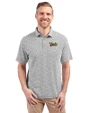 Vanderbilt Commodores College Vault Cutter & Buck Virtue Eco Pique Botanical Print Recycled Mens Polo Black Front