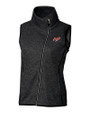 Dayton Flyers College Vault Cutter & Buck Mainsail Sweater Knit Womens Asymmetrical Vest CCH_MANN_HG 