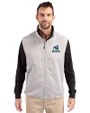 Citadel Bulldogs Vintage Cutter & Buck Charter Recycled Packable Mens Full Zip Vest Polished Medium Gray Front