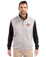 Texas Longhorns College Vault Cutter & Buck Charter Eco Recycled Mens Full-Zip Vest Polished Medium Gray Front