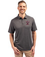 Texas A and M Aggies College Vault Cutter & Buck Forge Eco Stretch Recycled Mens Polo Dark Black Heather Front