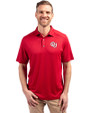 Oklahoma Sooners Vintage Cutter & Buck Forge Eco Stretch Recycled Mens Polo Cardinal Red Front