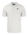 North Carolina Tar Heels College Vault Cutter & Buck Pike Eco Symmetry Print Stretch Recycled Mens Polo White/Polished Mannequin