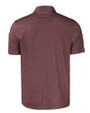 Minnesota Golden Gophers College Vault Cutter & Buck Pike Eco Tonal Geo Print Stretch Recycled Mens Polo Bordeaux Mannequin Back