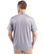 North Carolina Tar Heels College Vault Cutter & Buck Pike Eco Tonal Geo Print Stretch Recycled Mens Polo Elemental Grey Back