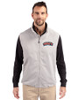 Delaware State Hornets Cutter & Buck Charter Eco Recycled Mens Full-Zip Vest Polished Medium Gray Front