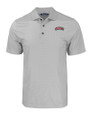 Delaware State Hornets Cutter & Buck Pike Eco Tonal Geo Print Stretch Recycled Mens Big & Tall Polo Elemental Grey Mannequin
