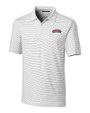 Delaware State Hornets Cutter & Buck Forge Pencil Stripe Stretch Mens Polo White Mannequin