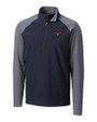 Texas Longhorns Cutter & Buck Response Lightweight Hybrid Quarter Zip Mens Pullover Windbreaker Liberty Navy Mannequin