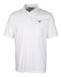 Texas Longhorns Cutter & Buck Advantage Tri-Blend Jersey Mens Pocket Polo White Mannequin