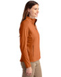 Texas Longhorns Cutter & Buck Adapt Eco Knit Heather Recycled Womens Full Zip Texas Orange Heather Side