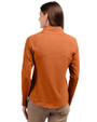 Texas Longhorns Cutter & Buck Adapt Eco Knit Heather Recycled Womens Full Zip Texas Orange Heather Back