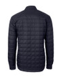Carolina Panthers Americana Cutter & Buck Rainier PrimaLoft® Mens Eco Insulated Quilted Shirt Jacket Dark Navy Mannequin Back