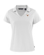 Texas Longhorns Cutter & Buck Daybreak Eco Recycled Womens V-neck Polo White Mannequin