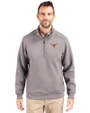 Texas Longhorns Cutter & Buck Roam Epic Versatility Recycled Quarter Zip Mens Pullover Elemental Grey Front