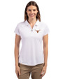 Texas Longhorns Cutter & Buck Forge Stretch Womens Short Sleeve Polo White Front