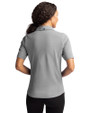 Texas Longhorns Cutter & Buck Virtue Eco Pique Recycled Womens Polo Polished Medium Gray Back
