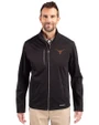Texas Longhorns Cutter & Buck Evoke Recycled Honeycomb Fleece Mens Full Zip Jacket Black Front