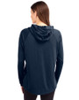 Cutter & Buck Coastline Epic Comfort Eco Recycled Womens Hooded Shirt NVBU PROB_HG 1