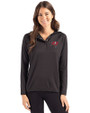 Tampa Bay Buccaneers Cutter & Buck Coastline Epic Comfort Recycled Womens Hooded Shirt Black Front