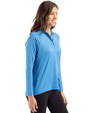 Kansas City Royals Cooperstown Cutter & Buck Coastline Epic Comfort Recycled Womens Hooded Shirt Digital Side