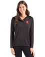 North Carolina State Wolfpack Alumni - Cutter & Buck Coastline Epic Comfort Recycled Womens Hooded Shirt Black Front