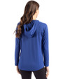 Seattle Seahawks Historic Cutter & Buck Coastline Epic Comfort Recycled Womens Hooded Shirt Tour Blue Back