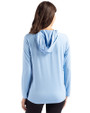 Lehigh Valley IronPigs Cutter & Buck Coastline Epic Comfort Recycled Womens Hooded Shirt Atlas Light Blue Back