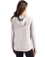 Villanova Wildcats College Vault Cutter & Buck Coastline Epic Comfort Recycled Womens Hooded Shirt CONCRETE Back