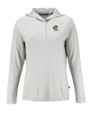 Louisville Cardinals College Vault Cutter & Buck Coastline Epic Comfort Recycled Womens Hooded Shirt CONCRETE Mannequin