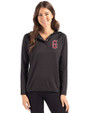 Greenville Drive Cutter & Buck Coastline Epic Comfort Recycled Womens Hooded Shirt Black Front