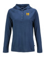 Michigan Wolverines Alumni Cutter & Buck Coastline Epic Comfort Eco Recycled Womens Hooded Shirt NVBU_MANN_HG 1