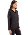 Missouri Tigers Alumni Cutter & Buck Coastline Epic Comfort Recycled Womens Hooded Shirt Black Side