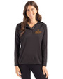 Houston Astros Cooperstown Cutter & Buck Coastline Epic Comfort Recycled Womens Hooded Shirt Black Front
