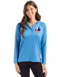Montreal Expos Cooperstown Cutter & Buck Coastline Epic Comfort Recycled Womens Hooded Shirt Digital Front