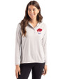 Buffalo Bills Historic Cutter & Buck Coastline Recycled Double Peached Womens Hooded Pullover CONCRETE Front