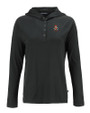 Oklahoma State Cowboys Wrestling Pete Cutter & Buck Coastline Epic Comfort Recycled Womens Hooded Shirt Black Mannequin