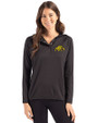 Bowie State Bulldogs Cutter & Buck Coastline Epic Comfort Recycled Womens Hooded Shirt Black Front