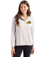 Bowie State Bulldogs Cutter & Buck Coastline Epic Comfort Recycled Womens Hooded Shirt CONCRETE Front