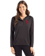 USC Trojans Cutter & Buck Coastline Recycled Double Peached Womens Hooded Pullover Black Front