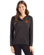 Clemson Tigers Cutter & Buck Coastline Epic Comfort Recycled Womens Hooded Shirt Black Front