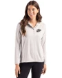 Texas El Paso Miners Cutter & Buck Coastline Epic Comfort Recycled Womens Hooded Shirt CONCRETE Front
