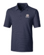 Green Bay Packers Americana Cutter & Buck Forge Pencil Stripe Stretch Mens Polo Liberty Navy Mannequin